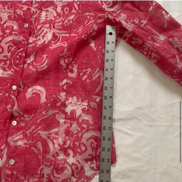 Chicos linen blend blouse jacket size 1 - Picture 8 of 11